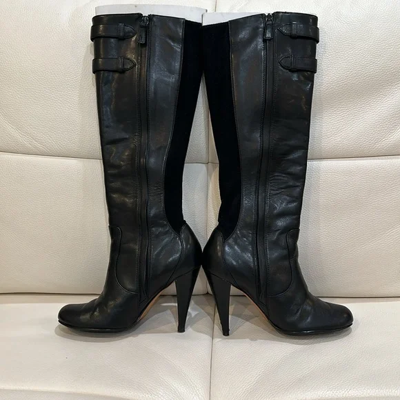 Cole Haan BLACK AIR JALISA TALL BOOT with Zip Closure in Size 4.5 В - Picture 4 of 17